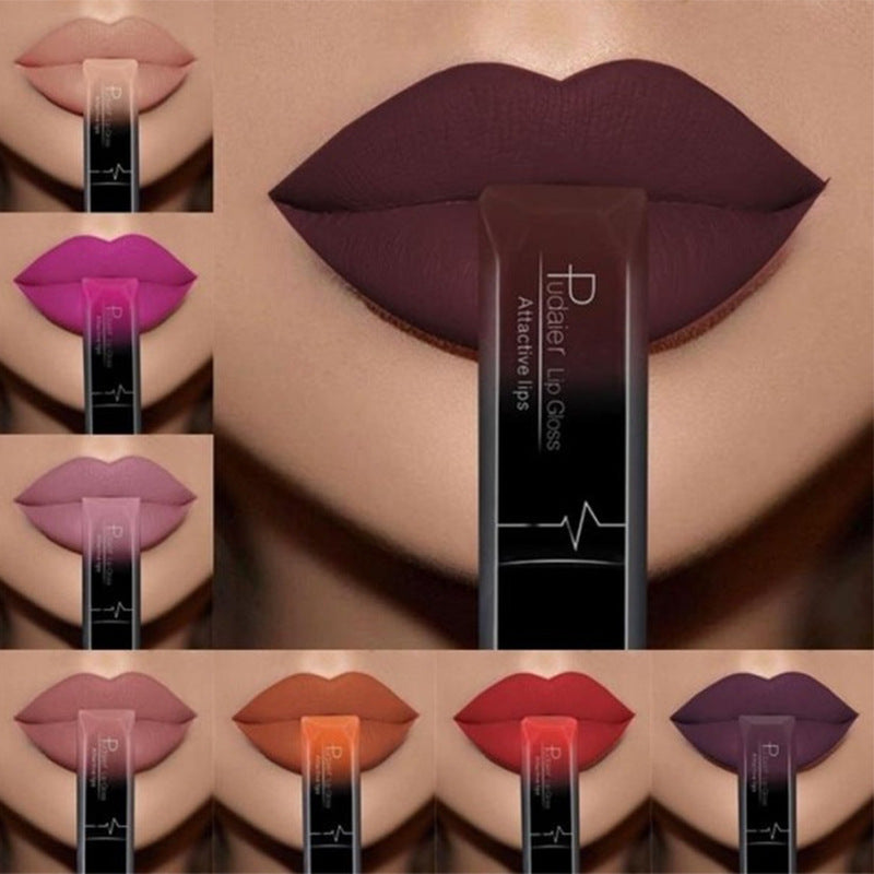 Pudaier Makeup matte matte lip gloss lipstick