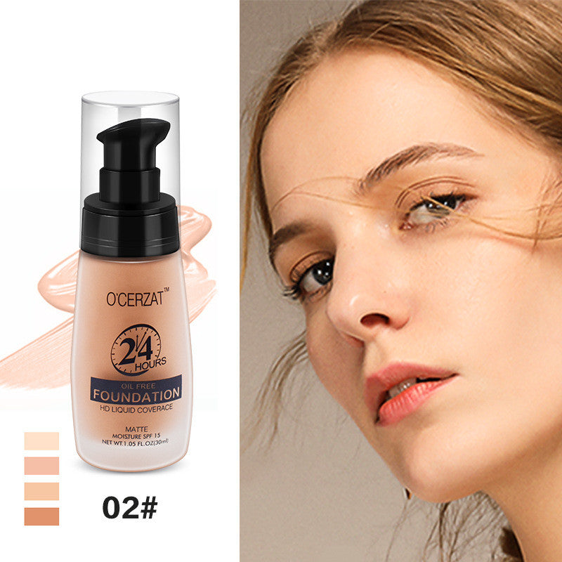 O'cerzat Long Lasting Concealer Oil Control Moisturizing Non-fading Liquid Foundation