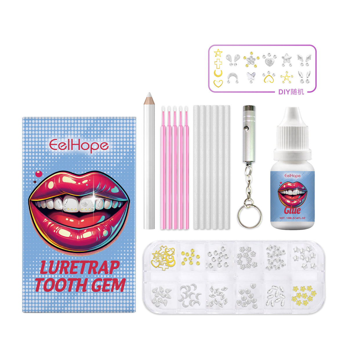 Eelhope DIY Fashion Teeth Decoration Beauty Suit