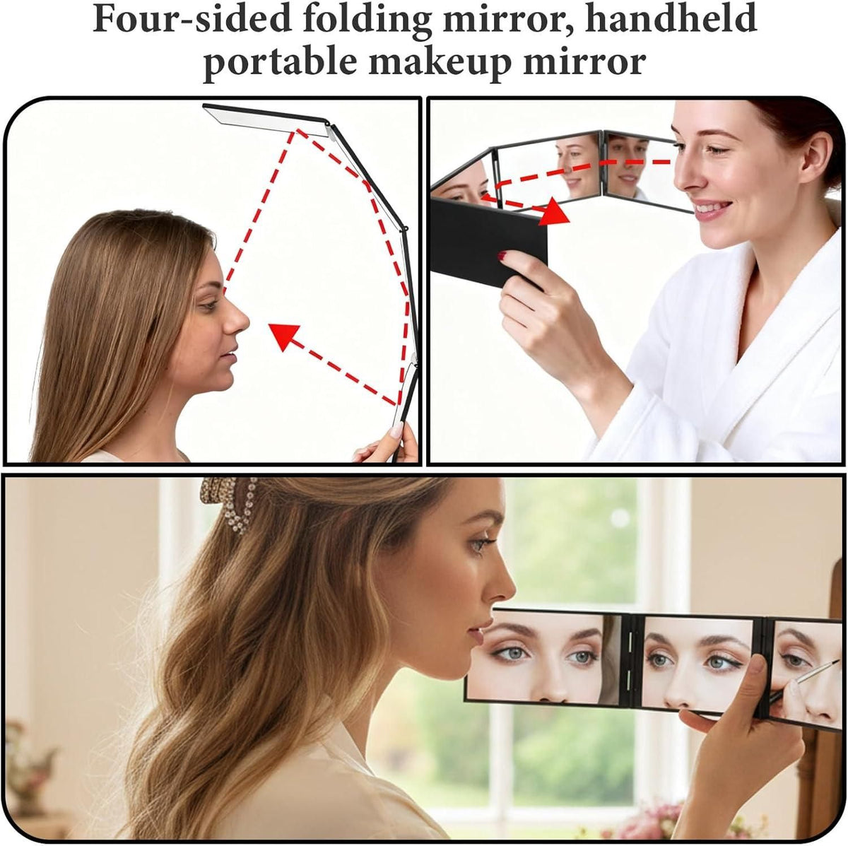 4-Way Self Haircut Portable 360ï¿½ Foldable Mirror