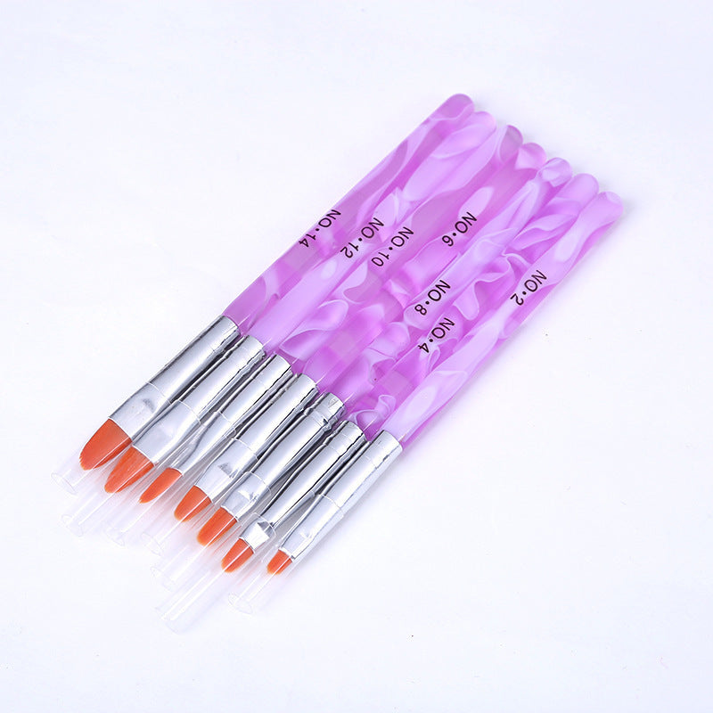 Nail supplies pen brush Acrylic rod round head phototherapy pen 7 sets of pens ted set Pen
