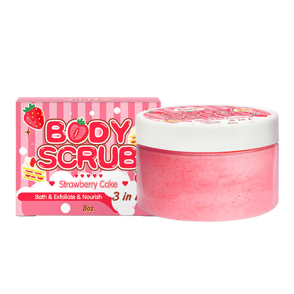 Koec Strawberry Cake Body Scrub Cream Deep Cleansing Exfoliating