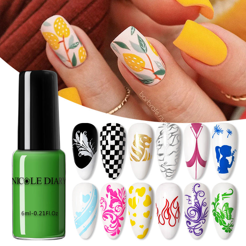 Nicole Dairy Simple Home ted Quick-drying Nail Beauty Print Oil