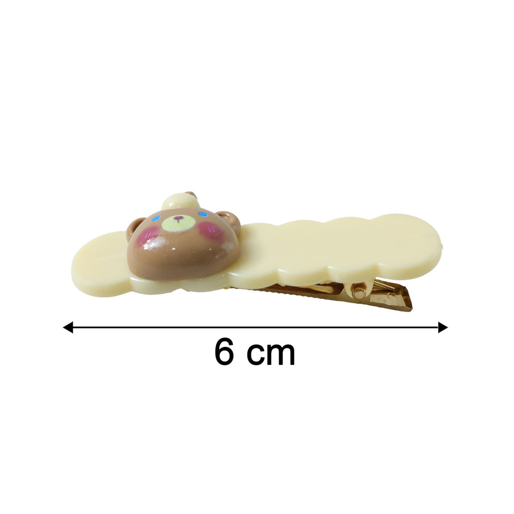 Cute Teddy Hair Clips Set (2 Pc)