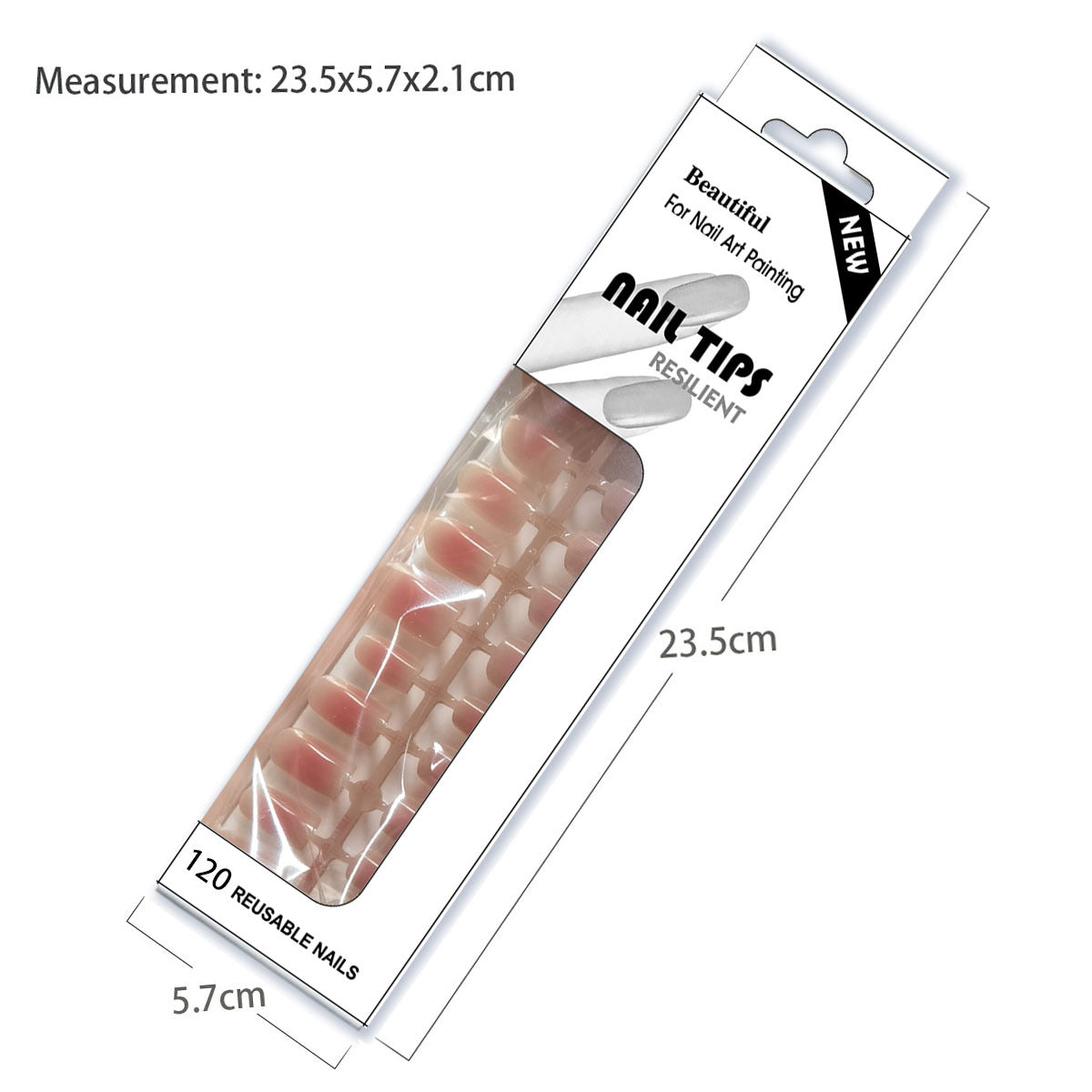 Resilient Frosted Nail Tip Sub-size Wear European Square