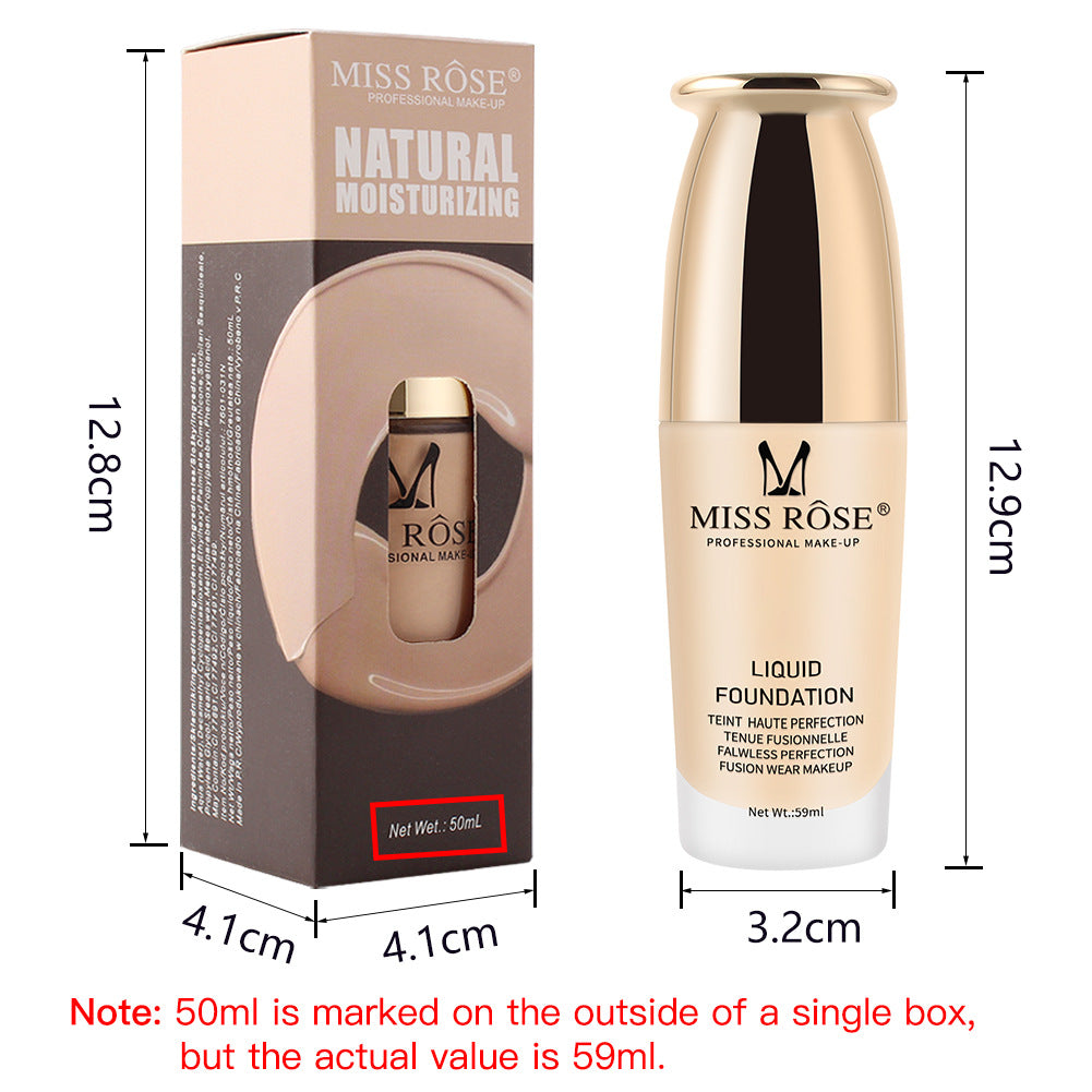Miss Rose Glass Bottle Foundation Nourishing Nourishing Concealer