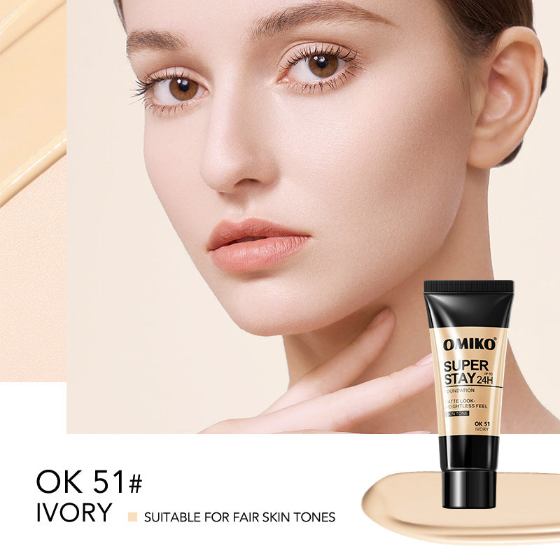 Omiko Smear-proof Makeup Liquid Foundation Concealer Nourishing Lady