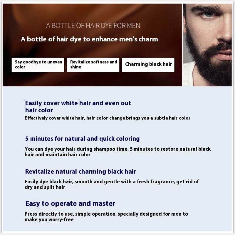 Men's Beard Care Hair Color Cream