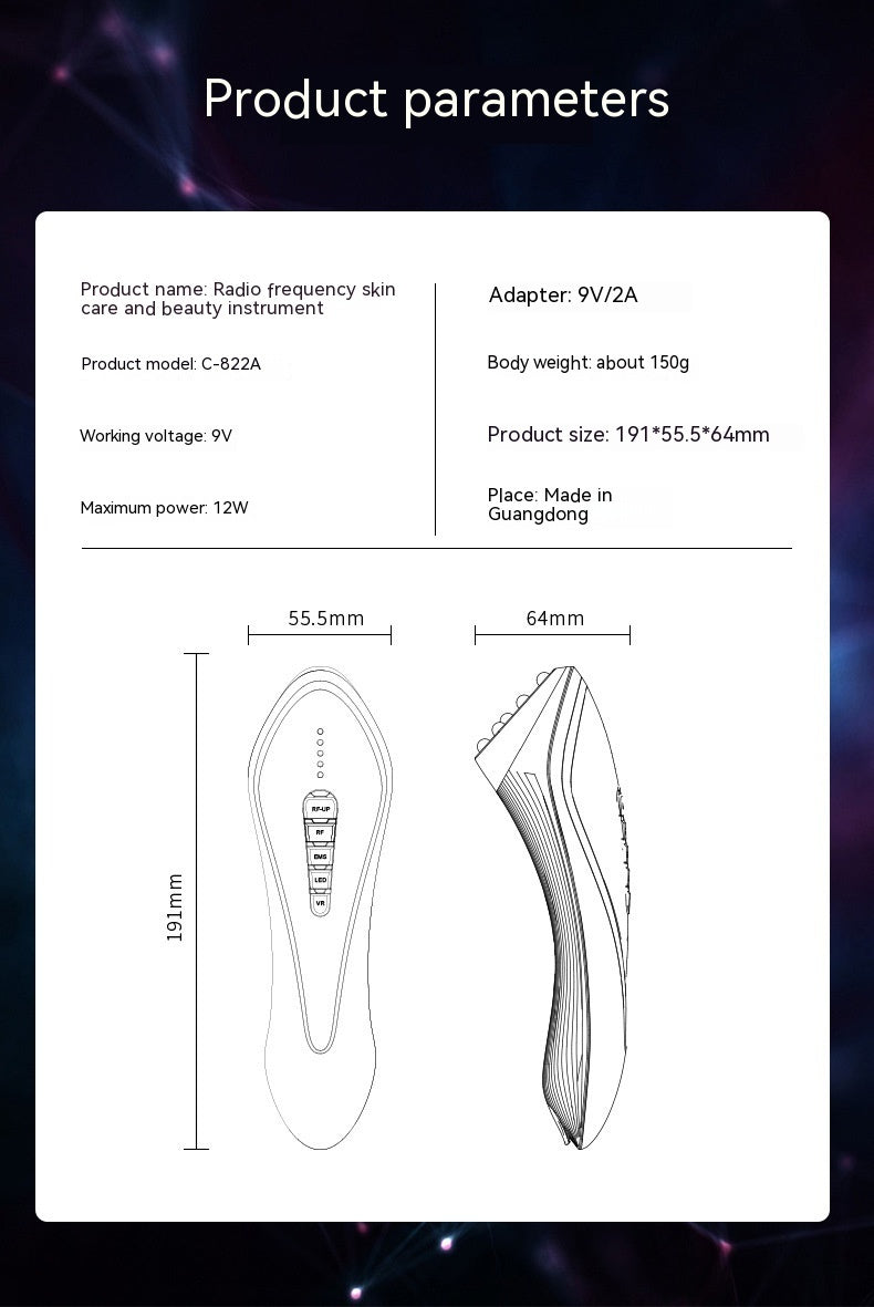 RF Micro-current Lifting Light Pattern Beauty Instrument