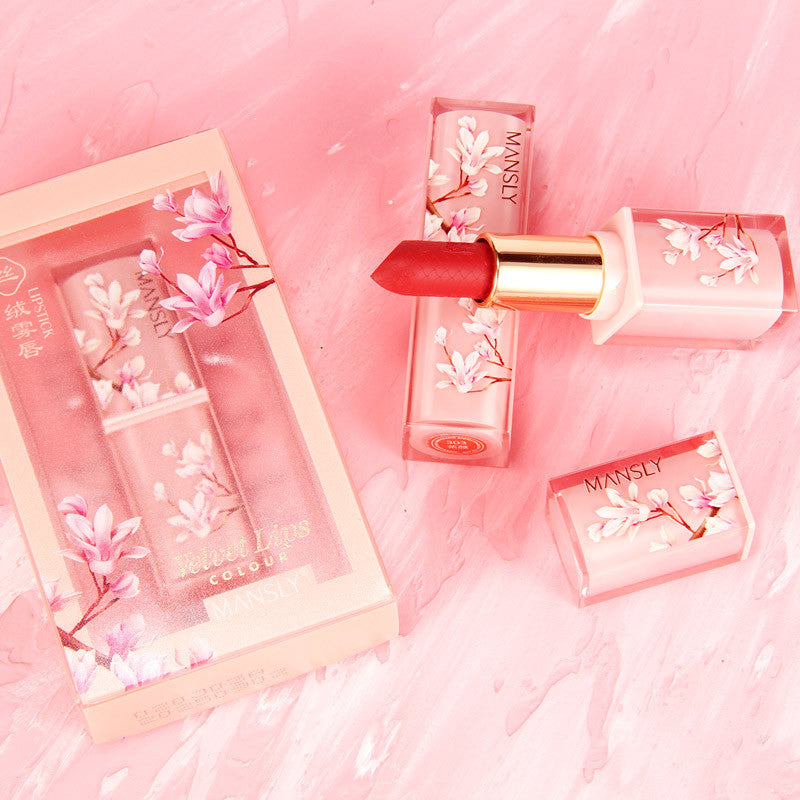 Mansly Carved Velvet Matte Lipstick Waffle Skin Brightening And Moisturizing