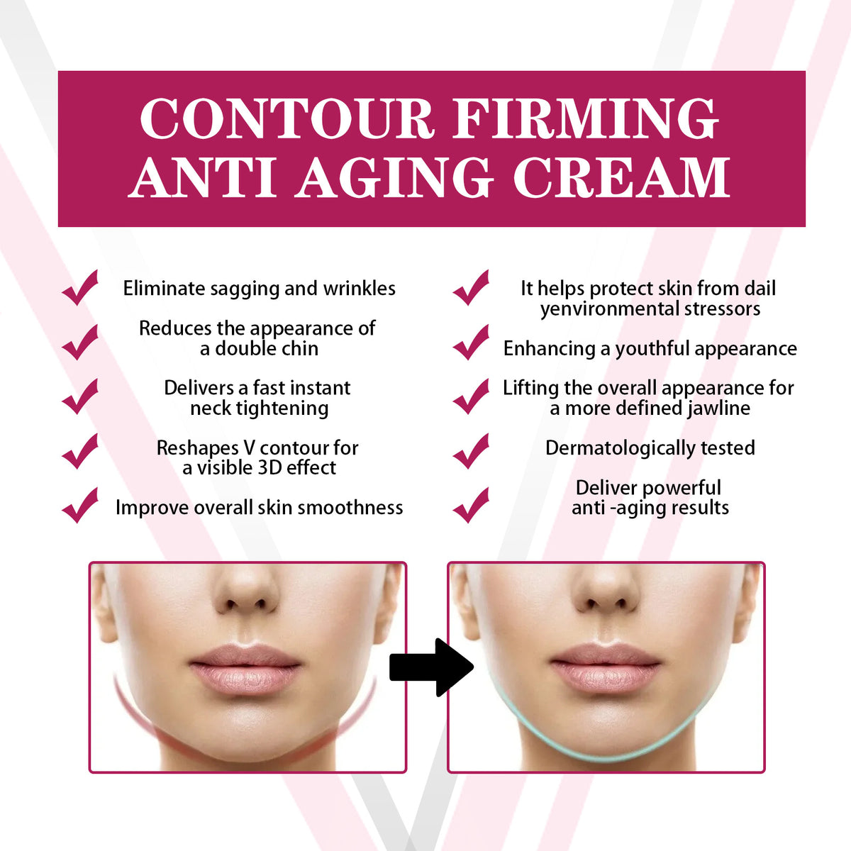 Jaysuing V Face Firming Contour Lifting Anti-aging Cream