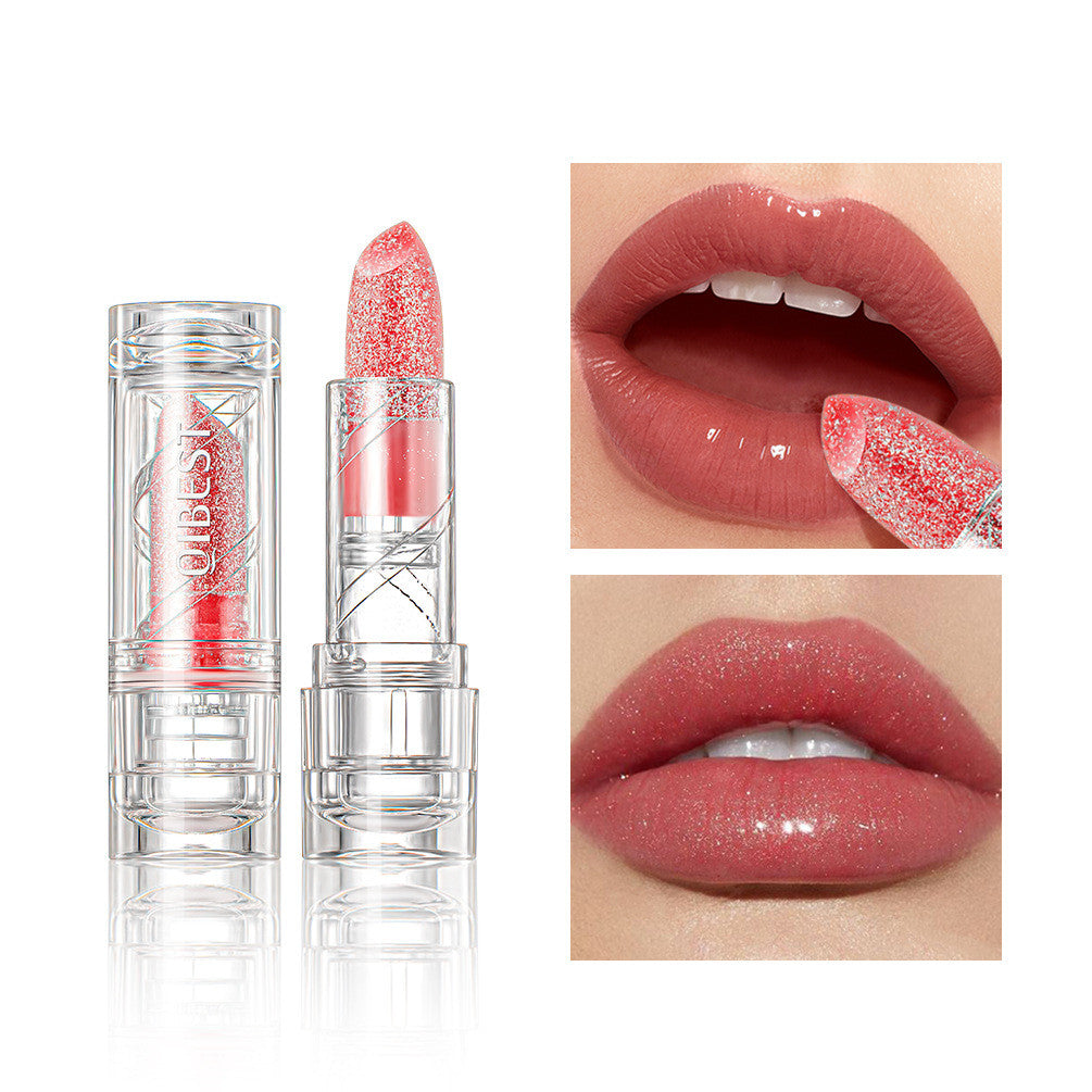 Qibest Micro-shimmer Warm Moisturizing Lipstick Waterproof And Not Easy To Fade