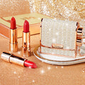 Linnsz Starry Sky Bright Small Leather Bag Lipstick Three Packs