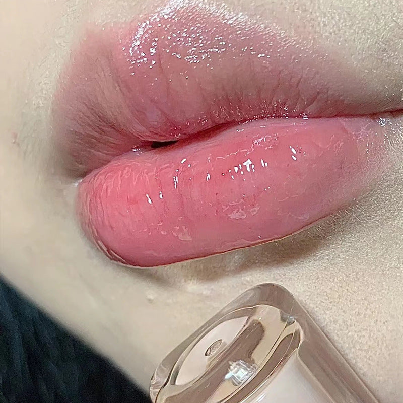 Oule Song Mirror Lip Lacquer Water Glass Jelly Round Tube Lip Gloss