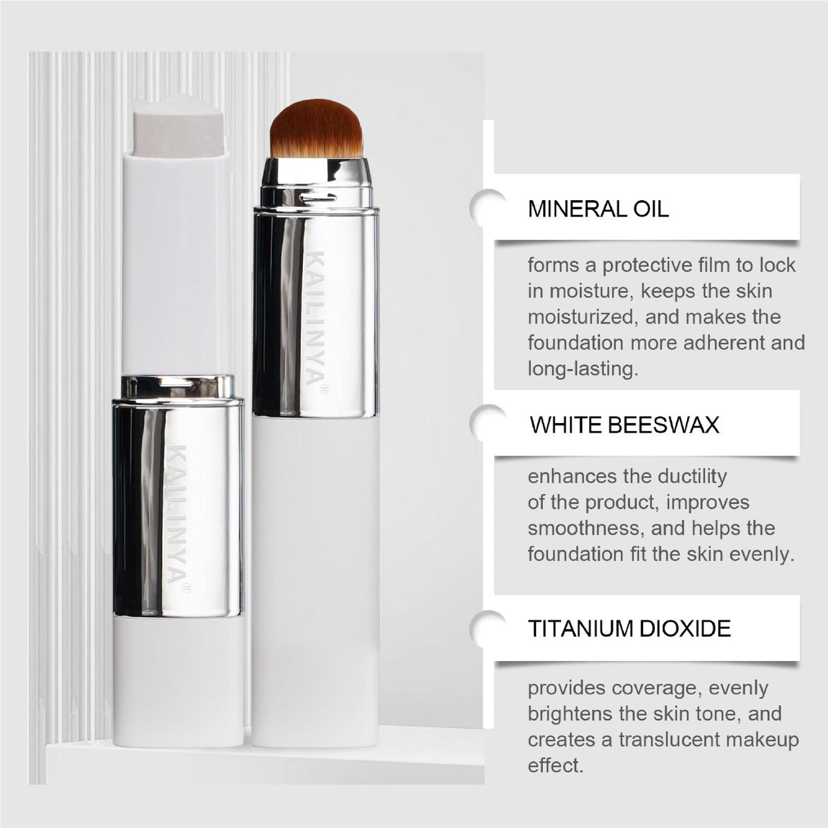 Kailinya Long-lasting, Smudge-proof Waterproof And Sweat-proof Concealing Foundation Stick