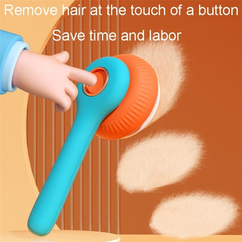 Pet Grooming Brush For Cats And Dogs Massage Self-Cleaning Slicker Comb Cat Grooming Supplies Removing Tangled Hair Loose Fur
