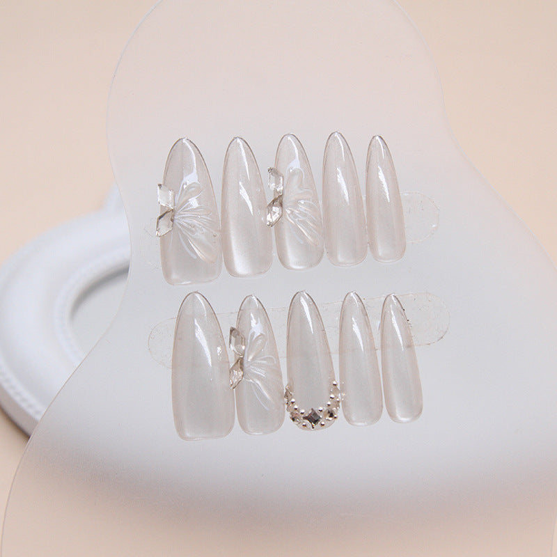Cold Cat's Eye Butterfly Manicure High-grade Wedding Wear Nail Tip