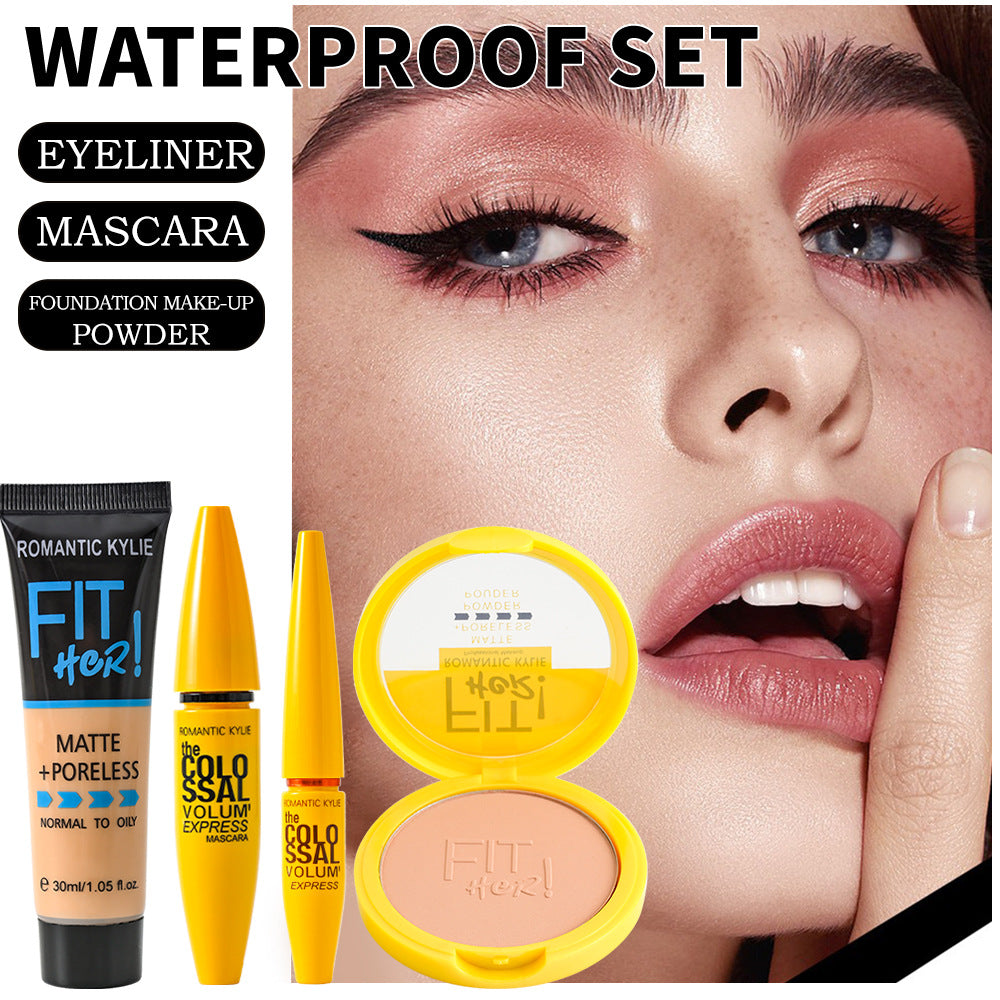 Fit Her 4 IN1 Bronzing Powder Concealing Foundation Makeup Set