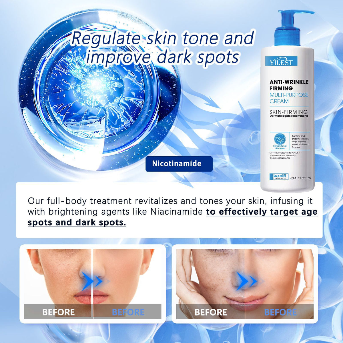 Yilest Anti-Wrinkle Skin Cream Fading Wrinkle Moisturizing