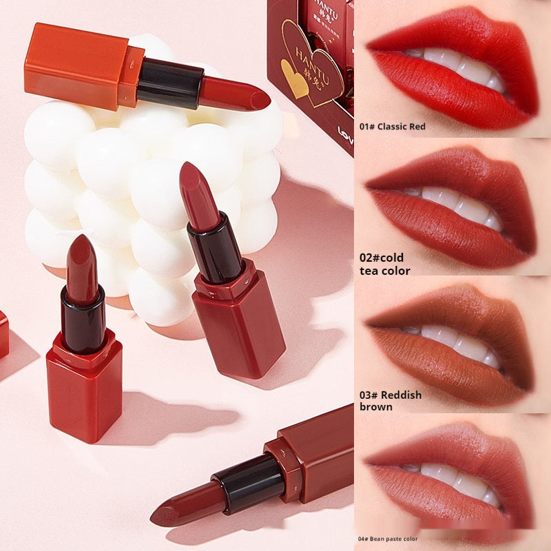 Hantu Creative Color Rendering Moisturizing Velvet Lipstick Love Gift Set