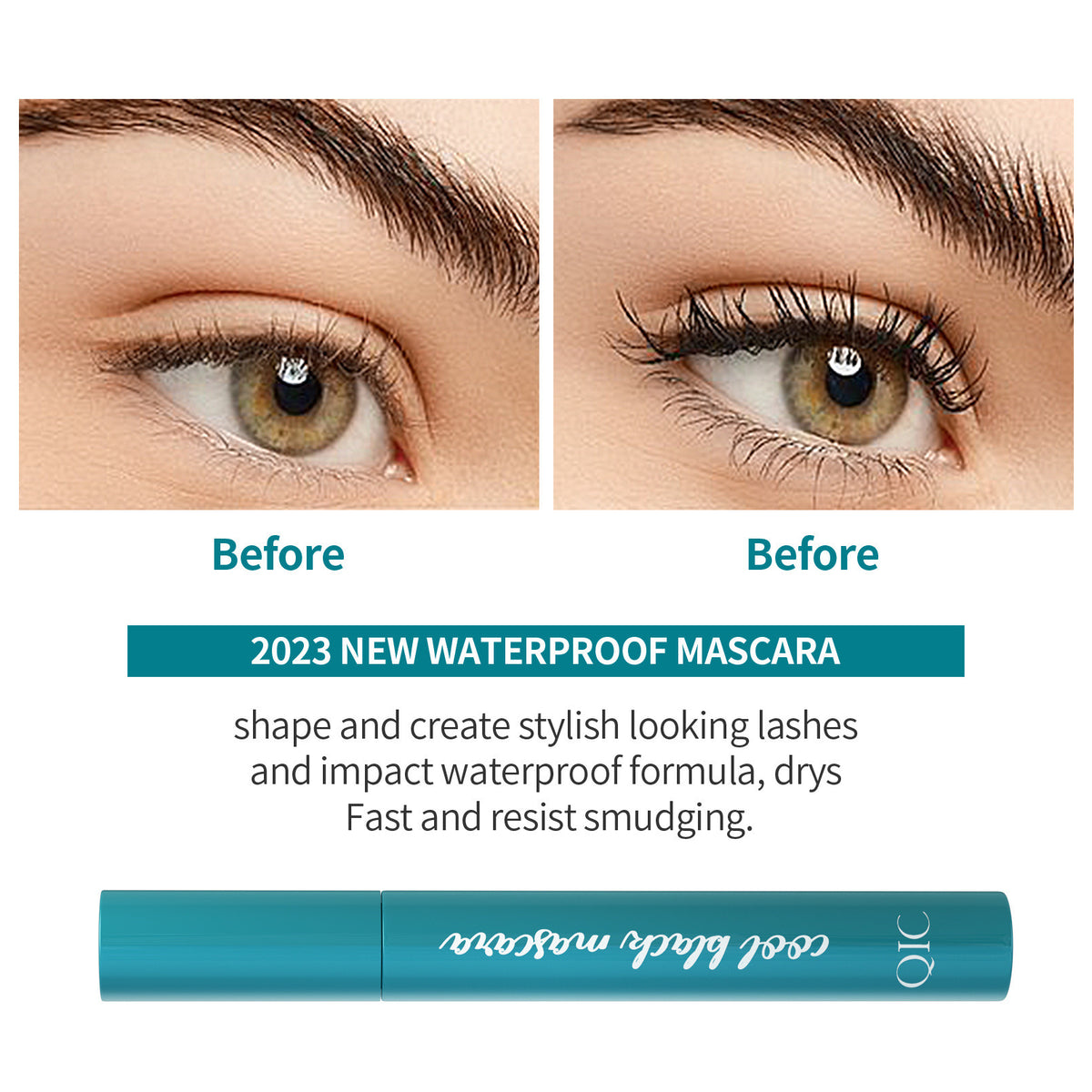 QIC Mascara Waterproof Not Smudge