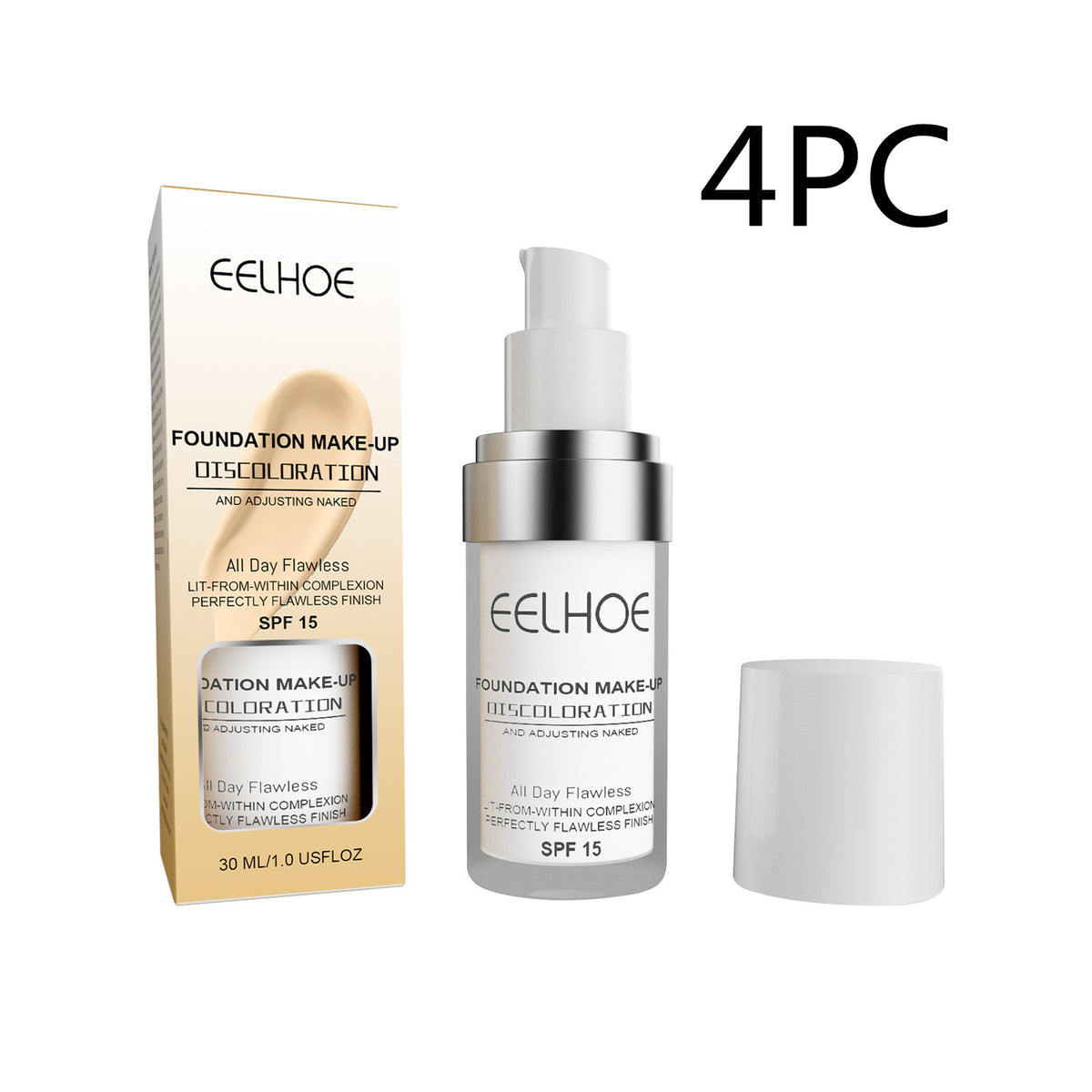 Eelhoe Temperature Change Liquid Foundation Concealer Long-lasting Moisturizing Waterproof Sweat-proof