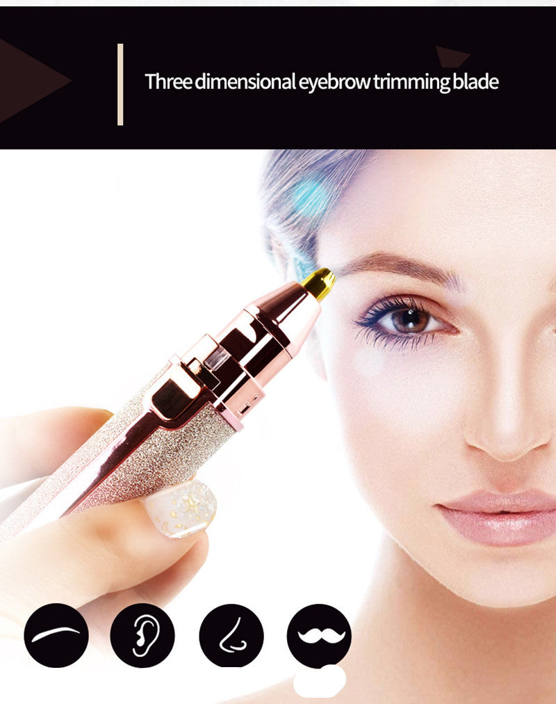 Gypsophila New Lipstick Shape Ladies Electric Shaver Automatic Eyebrow Trimming  Artifact