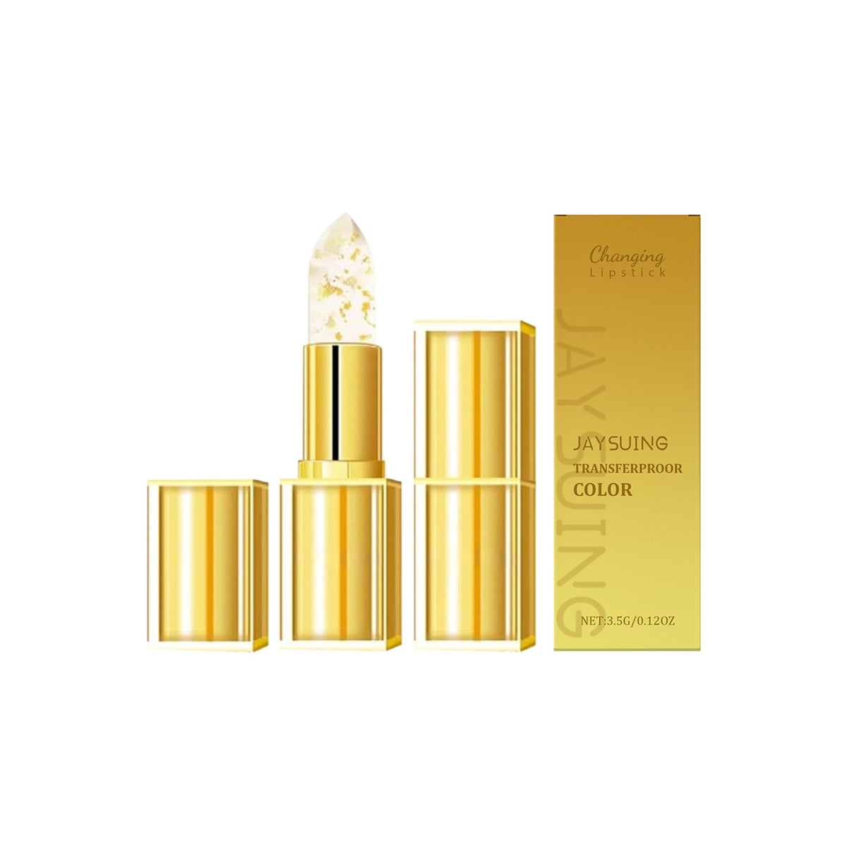 Jaysuing Gold Foil Discoloration Nourishing Lipstick Gentle Nourishing