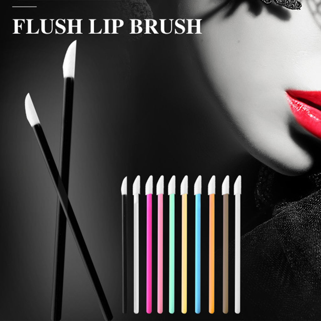 Flush Disposable Lip Brushes 200Pcs, 300Pcs, 400Pcs, 500Pcs Lipstick & Gloss Applicators. Lint Free, Multi Color Options