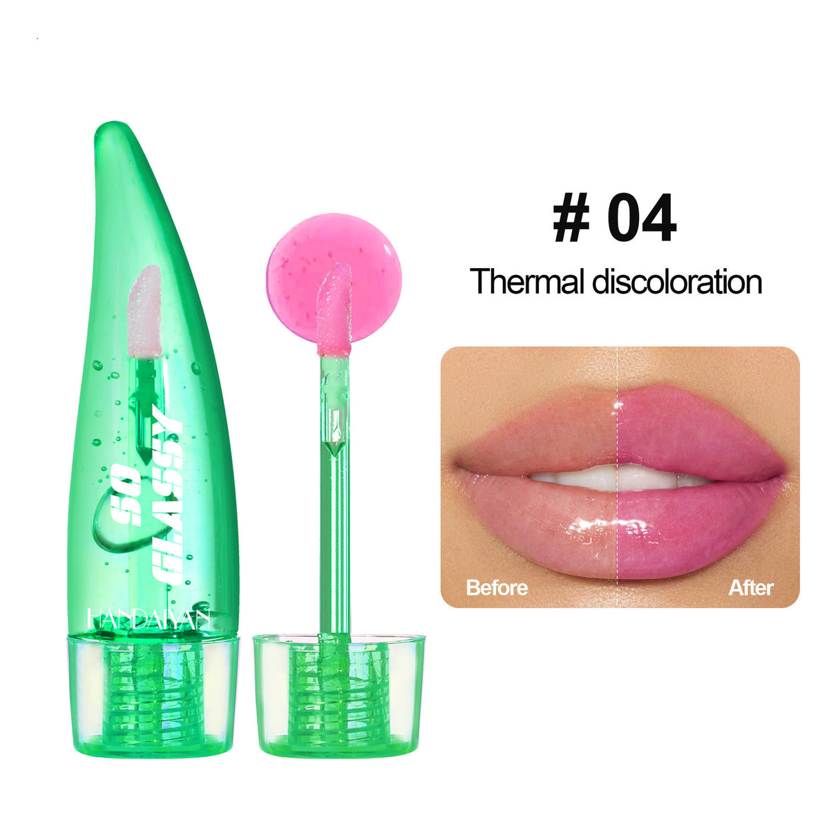 Handaiyan Color-changing Lip Gloss Pearlescent Mirror Glass Transparent