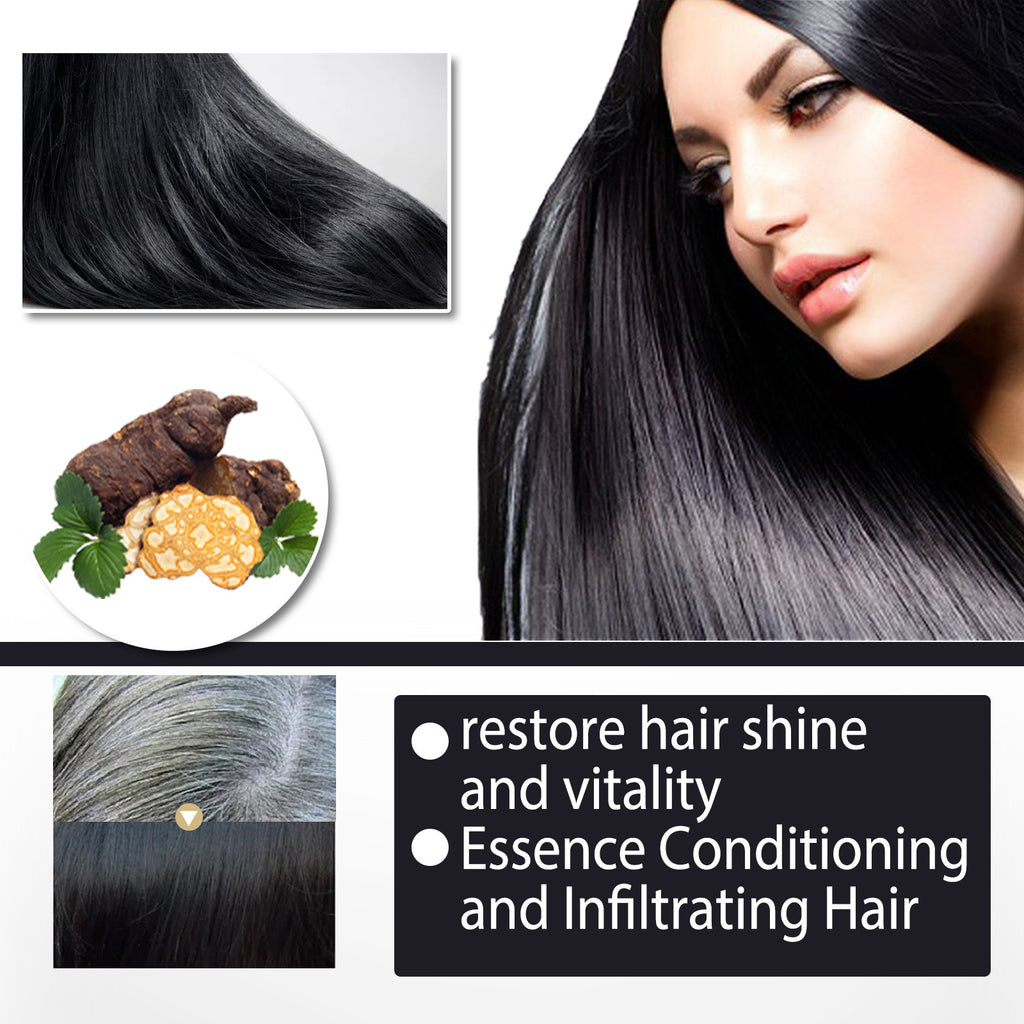Eelhoe Polygonum Multiflorum Shampoo White To Black Black Hair Anti-drop Cleaning Anti-Dandruff