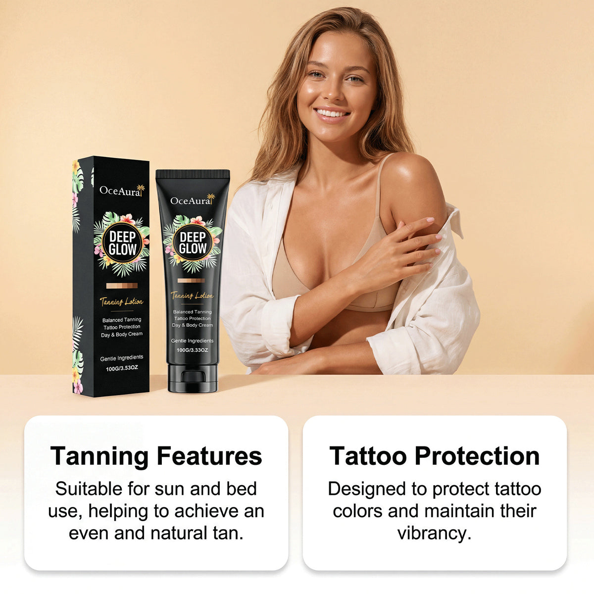 OceAura Brightening Tanning Cream