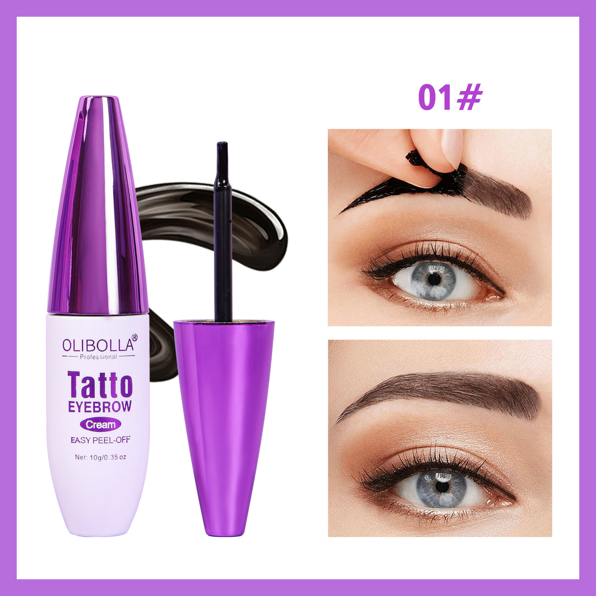 Olibolla Durable Waterproof Colorfast Semi-permanent Brow Cream