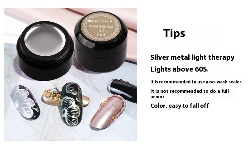 Zi Xuan Metalic Glue Japanese Nail Art UV Nail Polish