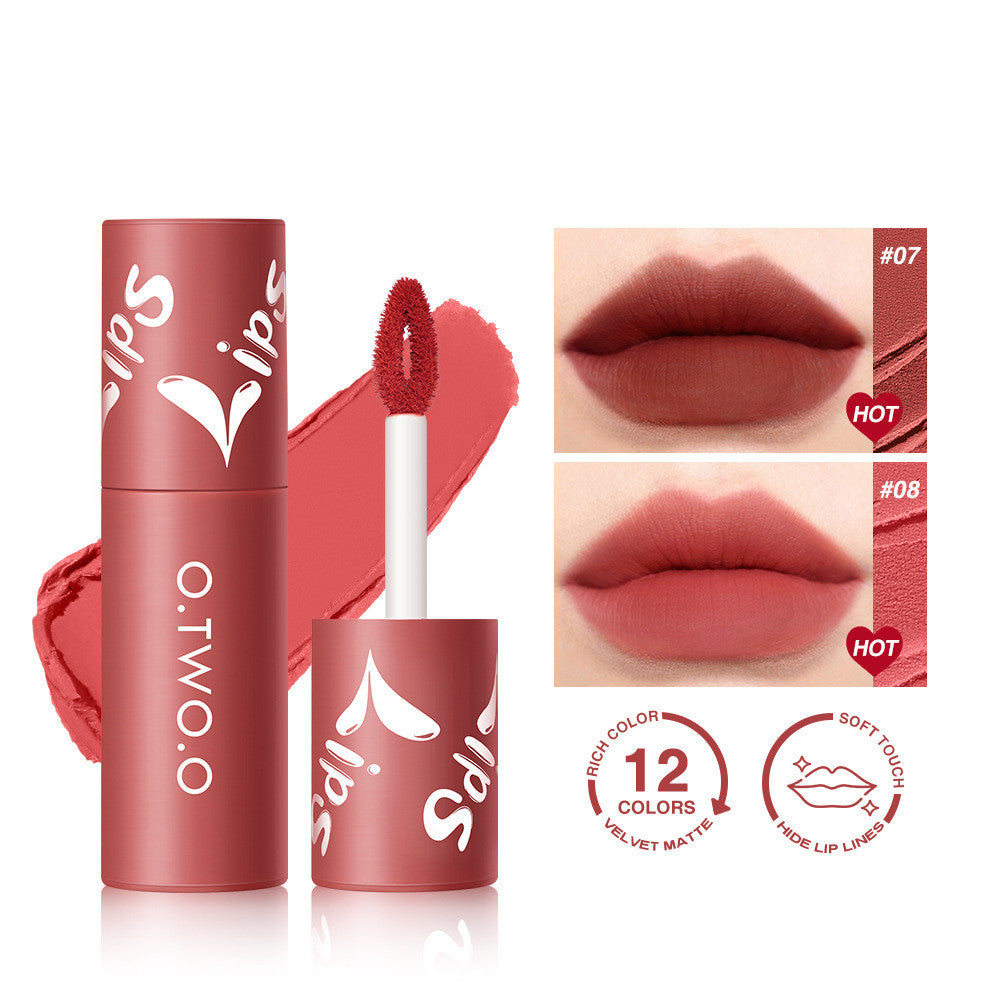 O.TWO.O Matte Fog Face Lip And Cheek Dual-use Powder Blusher Lipstick Air Lip Glaze