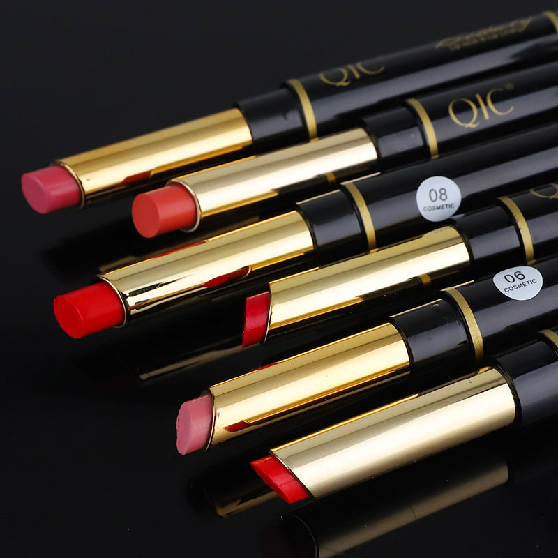 QIC Double Head Lipstick Pen Waterproof And Makeup Holding