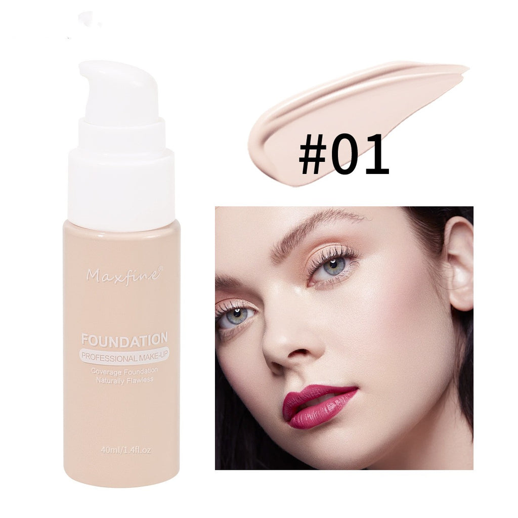 Maxfine 12 Colors Liquid Foundation Waterproof Concealer Long Lasting