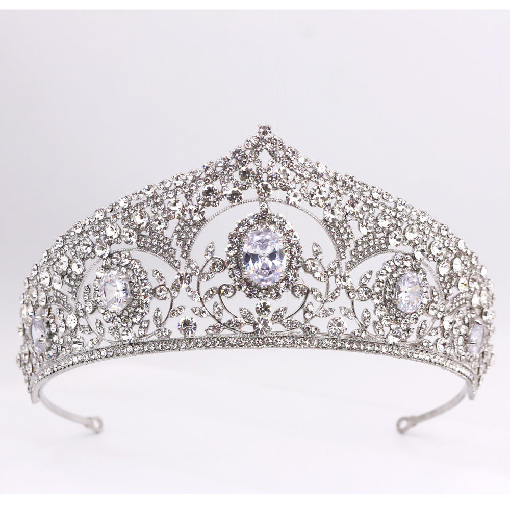 European And American Bride Crown Alloy Zircon