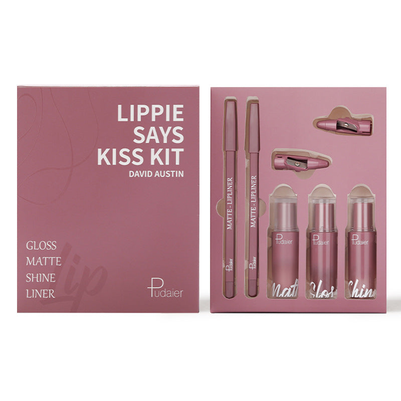 Pudaier Lip Liner Suit Matte Water Light Pearlescent
