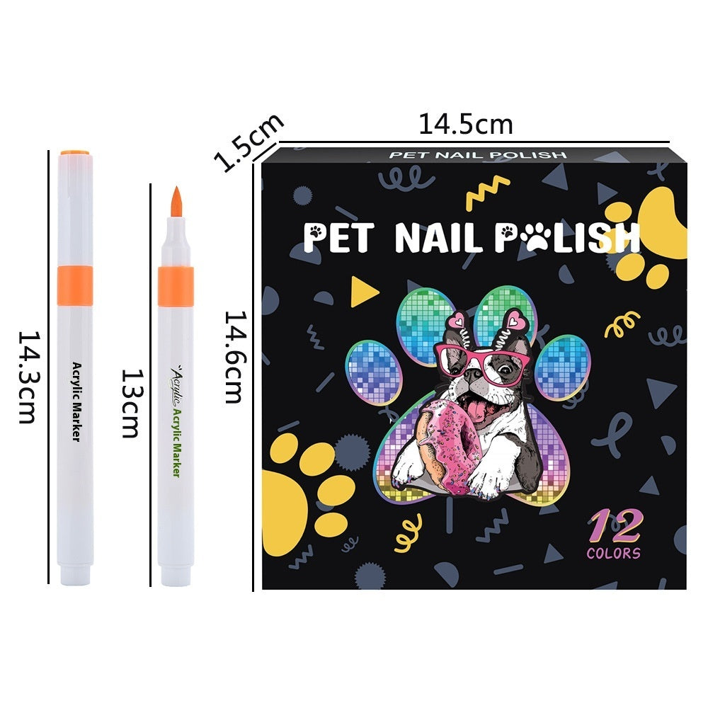Aerylie Arclic Marker Opaque Color Nail Brush Graffiti Water-based Laminated Pet Manicure