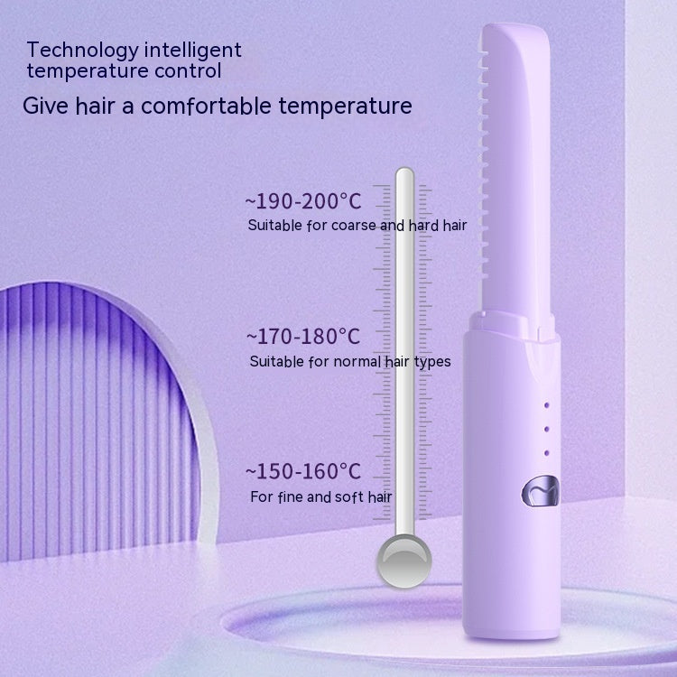 Mobile Heat Comb Wireless Straight Hair Comb Household Multi-functional Mini Portable Female