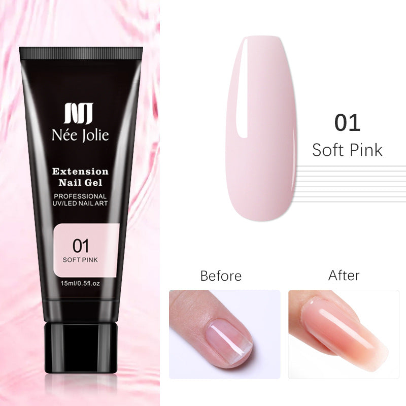 Nee Jolie Nail Extension Glue 15ml Paperless Crystal Gel UV