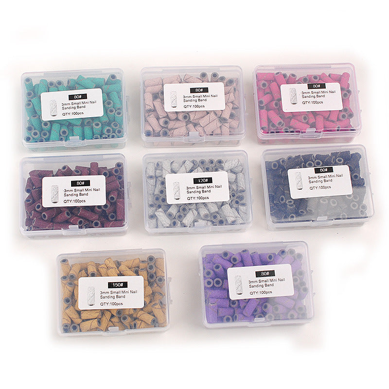 3mm Color Mini Nail Polishing Exfoliating Sand Ring