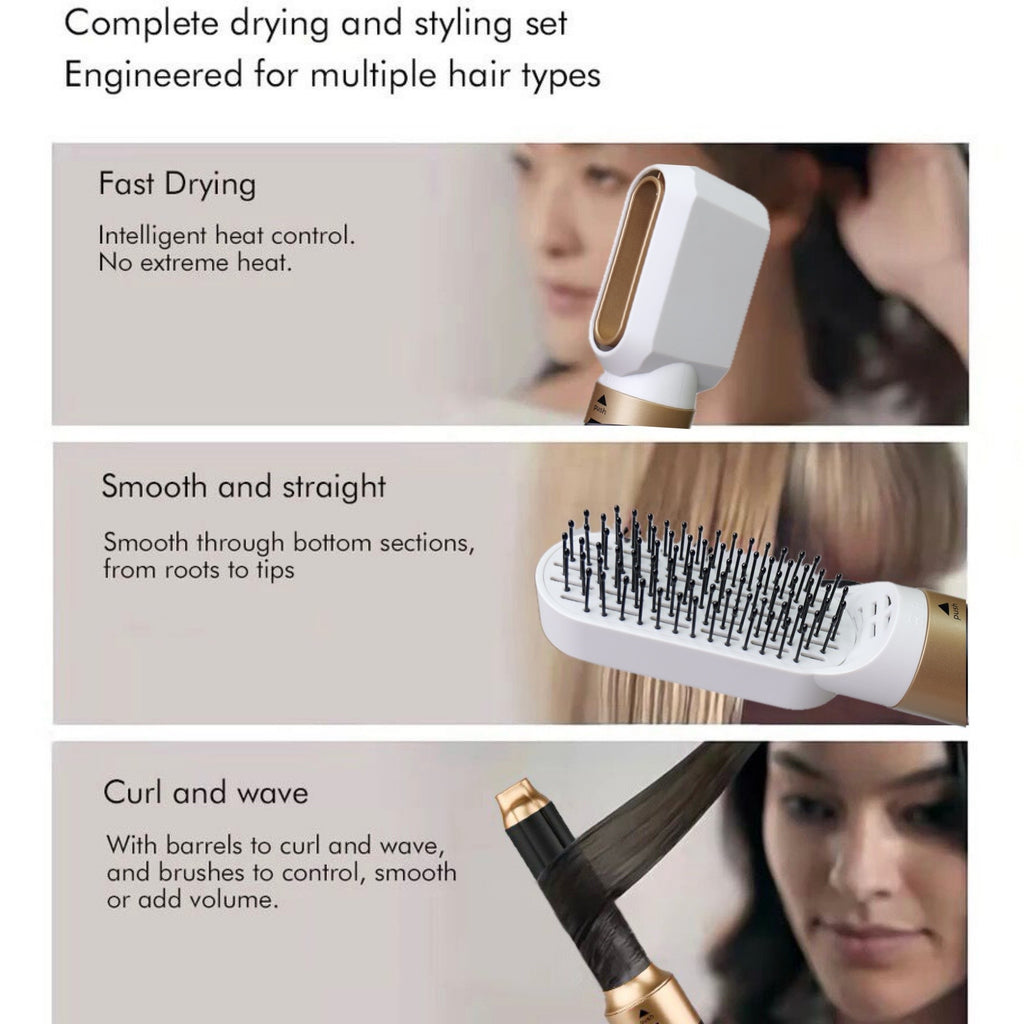 Auto-Wrap Multifunctional Five-in-one Automatic Curler Straight Comb Hair Dryer