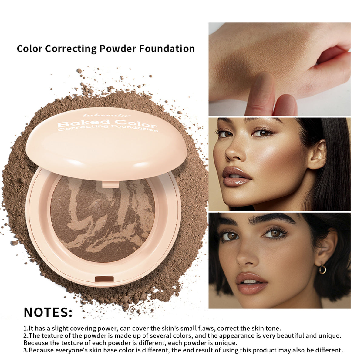 Lakerain Natural Nose Shadow Blush Highlight Bronzing Powder