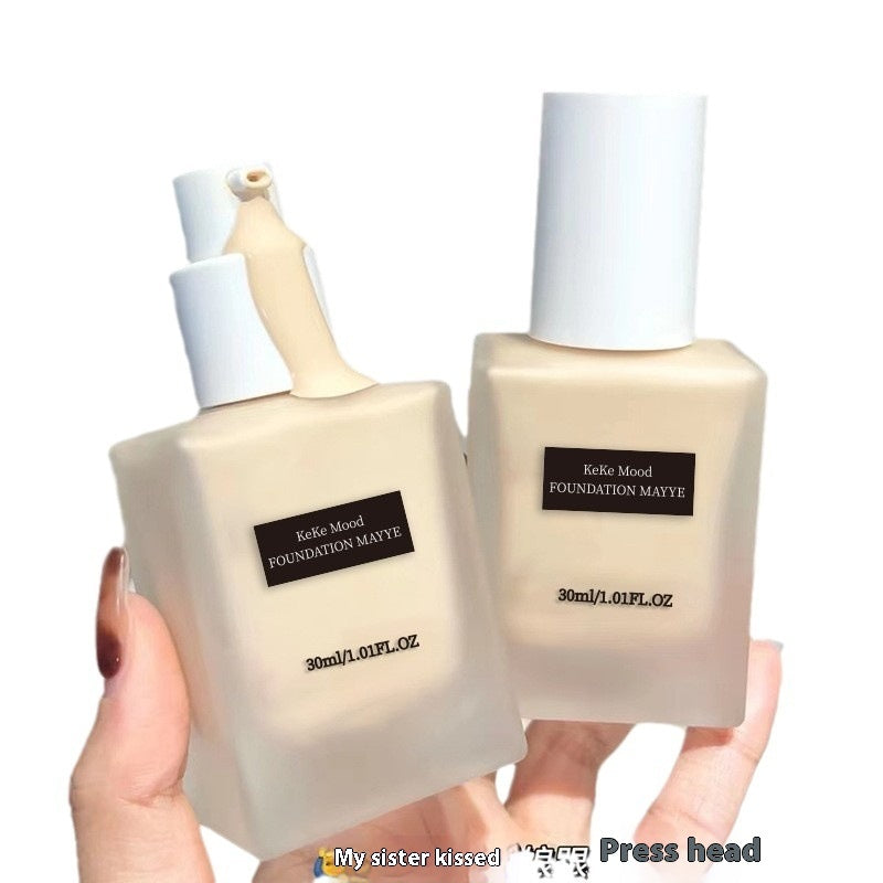Keke Mood Finishing Liquid Foundation Brightening Concealer BB Cream Moisturizing Long Lasting Smear-proof Makeup