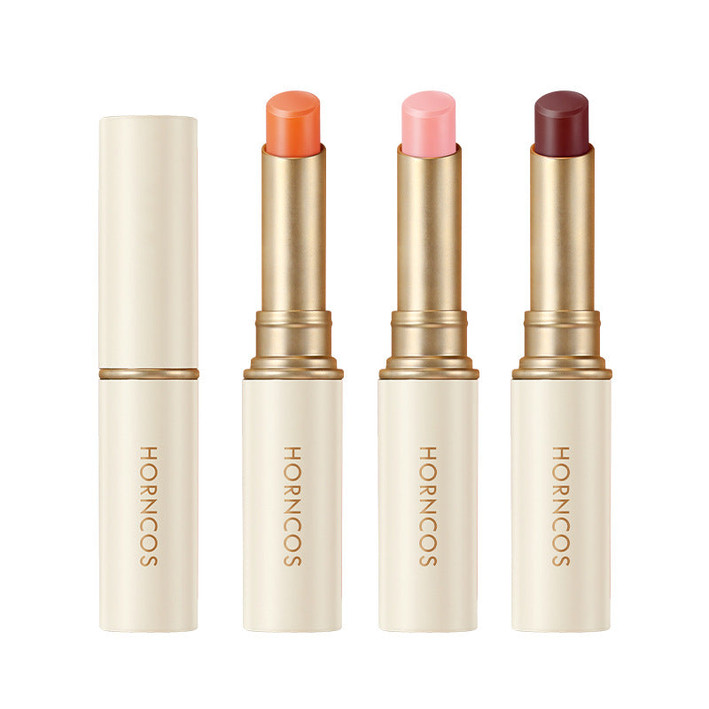 Horncos Moisturizing Anti-drying Peeling Light Lip Lines Plain Face Color-changing Lipstick