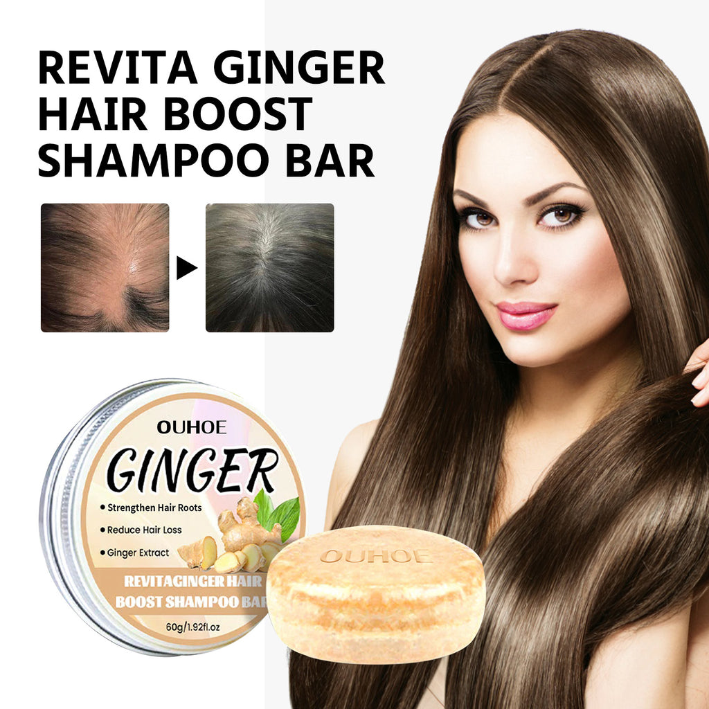 Ouhoe Ginger Dense Hair Shampoo Soap Cleansing Scalp Care Moisturizing
