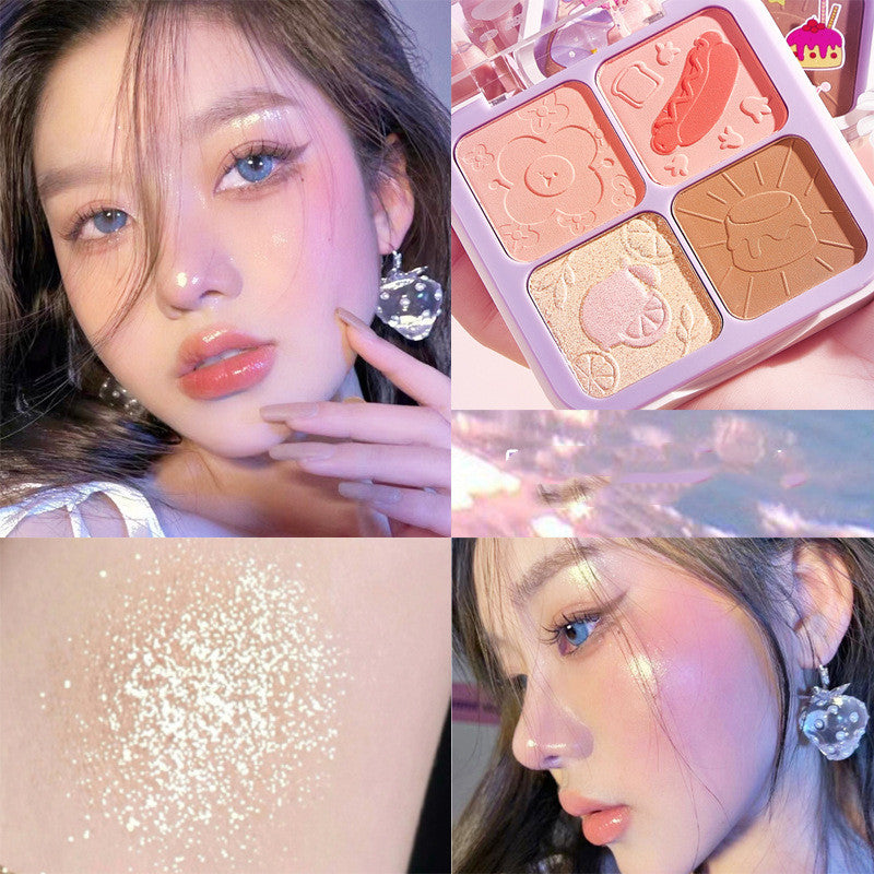 Kiss Beauty Blush Highlighting Nourishinging All-in-one Disc Pearlescent Brightening Clavicle Natural Three-dimensional