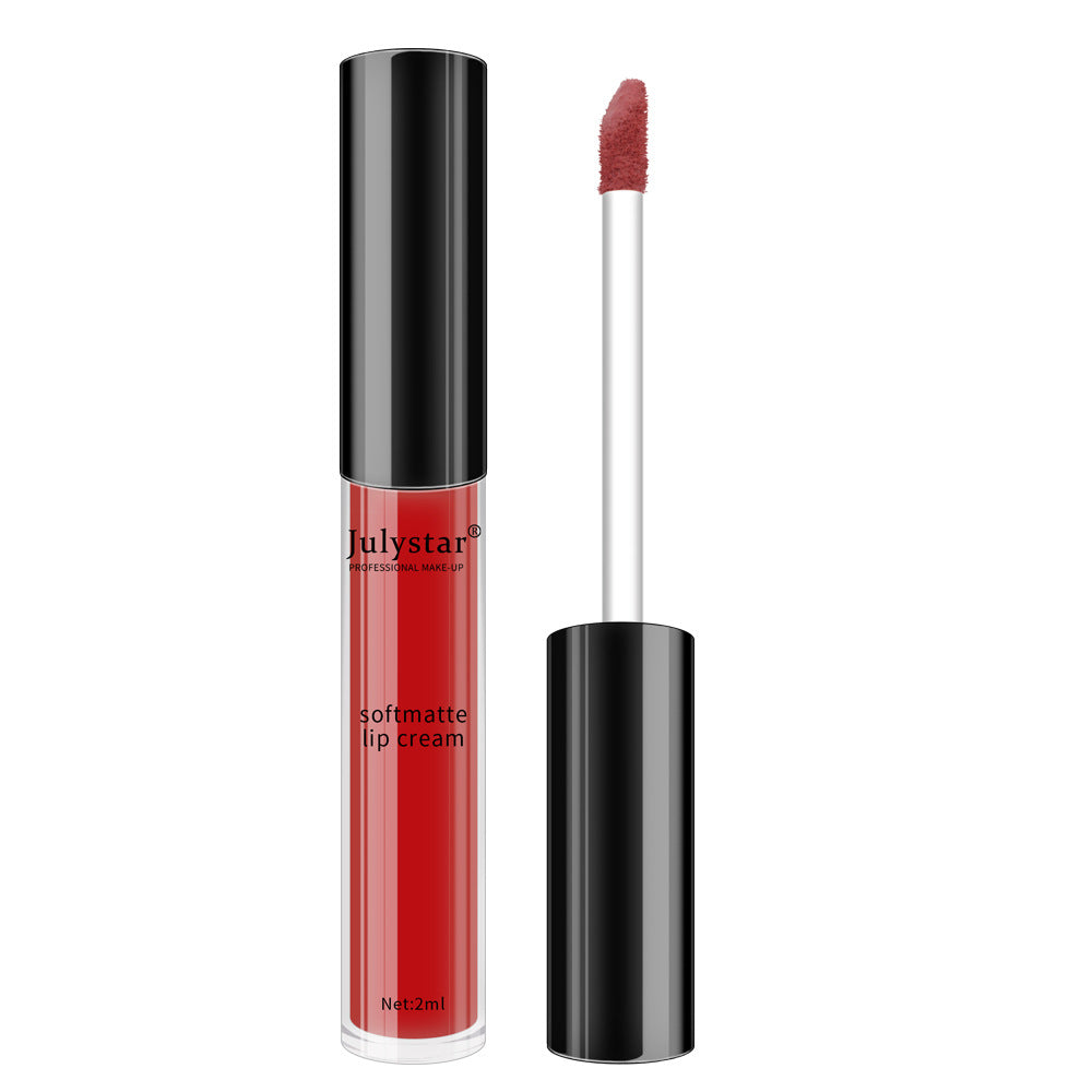 Julystar Water Mist Matte Liquid Lipstick Female Christmas Makeup Nourishing Long-lasting No Stain On Cup